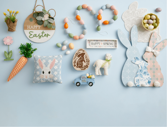 Easter, Bunny Decor, Easter Eggs, Pillows & More