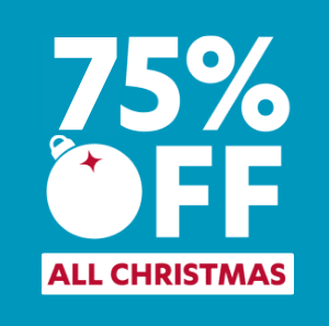 75% Off Christmas