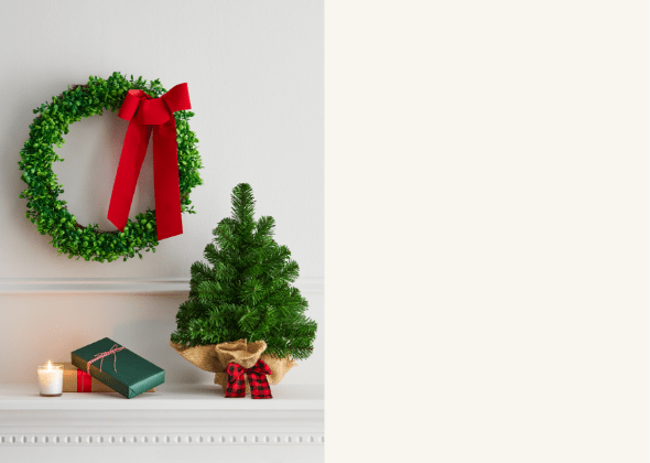50% Off Select Wreaths & Mini Trees