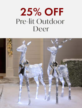 25% off Pre-Lit Outdoor Deer