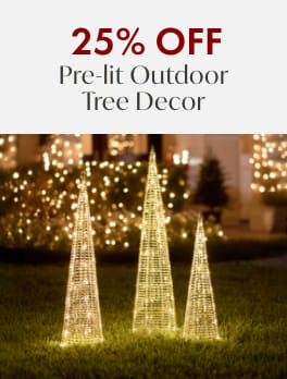 Shop 25% off Pre-Lit Outdoor Tree Décor