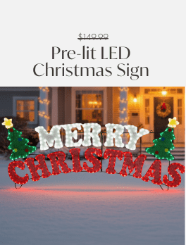 $99.99 Pre-Lit LED Christmas Sign