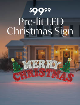 $99.99 Pre-Lit LED Christmas Sign