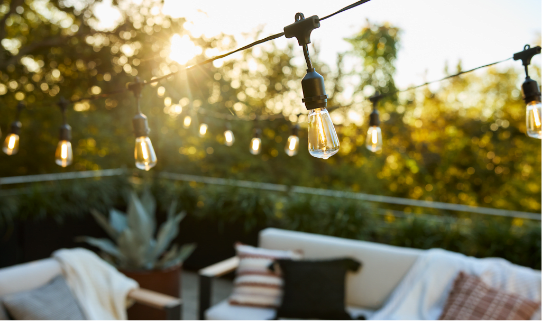 Image of outdoor string lights