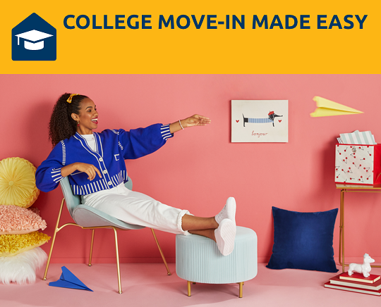 Back to Campus. Major style at minor prices for your dorm or apt