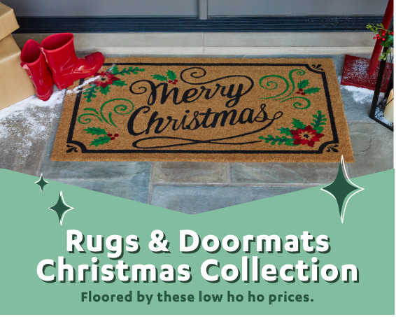  LBHAUSE Grey Christmas Doormat Front Door Mat Indoor