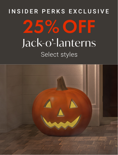 25% Off Select Halloween Jack-o'-Lanterns & Pumpkins