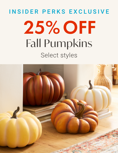 25% Off Select Fall Pumpkins
