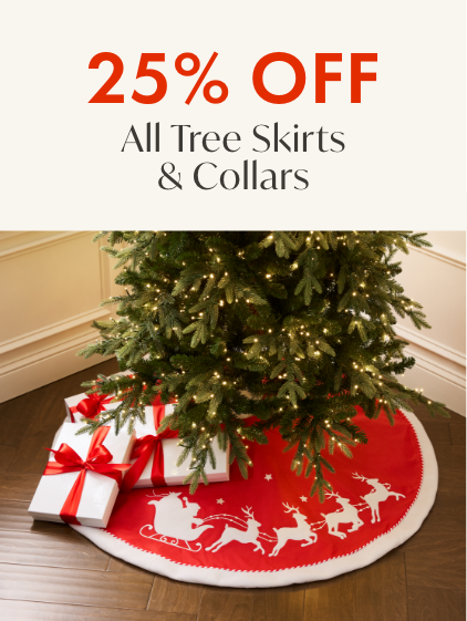 25% off Tree Skirts & Collars