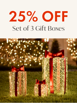 25% off Set of 3 Gift Box Outdoor Decor