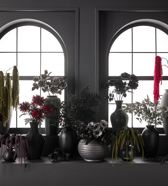 Spooky floral designs for halloween