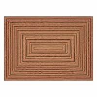 (D71) Lucius Red Multi Braid Area Rug, 5x7