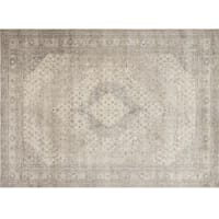 (B500) Xander Distress Look Ivory & Tan Area Rug, 8x10