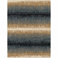 (A379) Skyline Blue Area Rug, 8x10