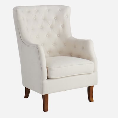 Providence Norfolk Tufted Accent Chair White