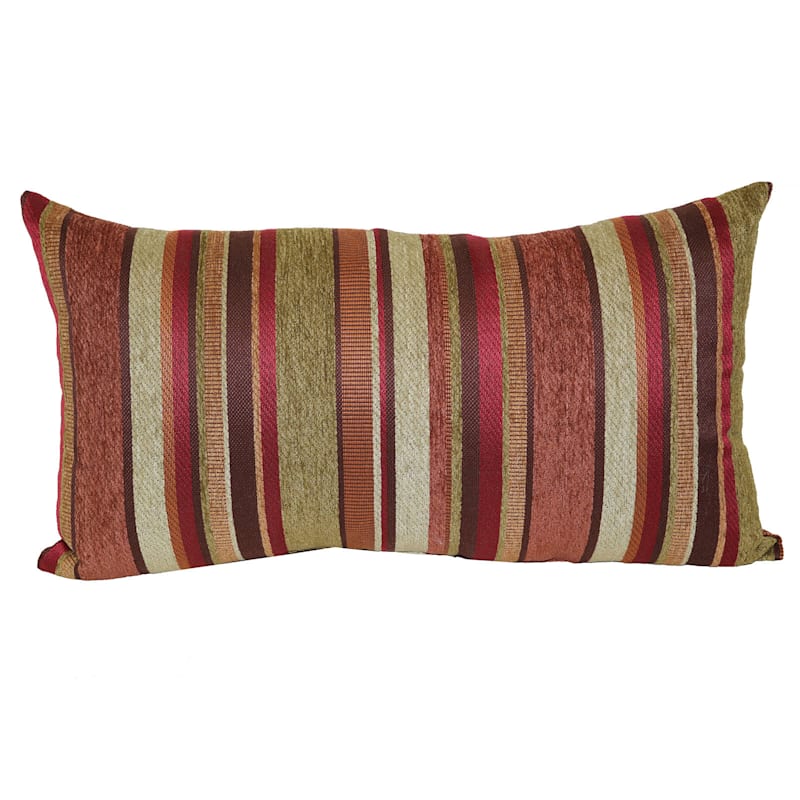 Carnival Stripe Chenille Pillow 14x24 At Home