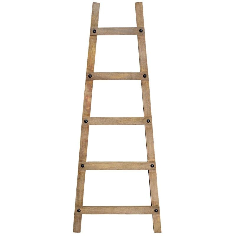 Tapered Rustic Tan Decorative Ladder At Home