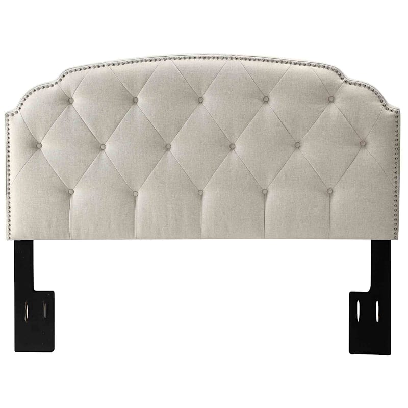 Kendall Tufted Ivory Full/Queen Headboard | At Home
