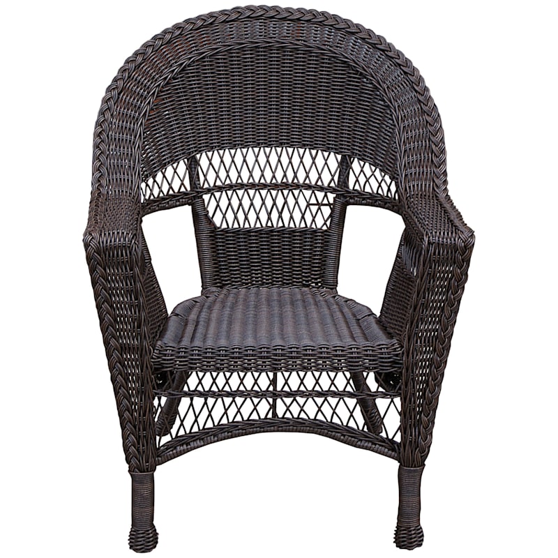 Wicker Chair Dark Brown At Home