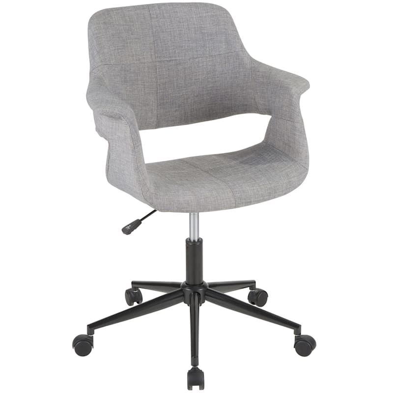 Vintage Flair Grey Mid Century Modern Adjustable Office Chair At Home