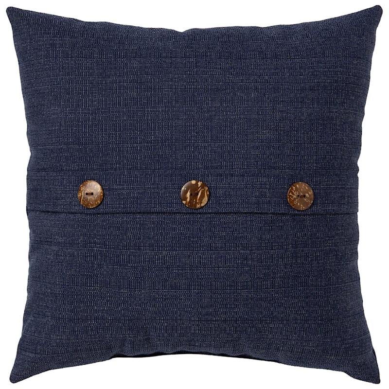 Wheaton Midnight Outdoor Premium 18in Square Button Pillow At Home