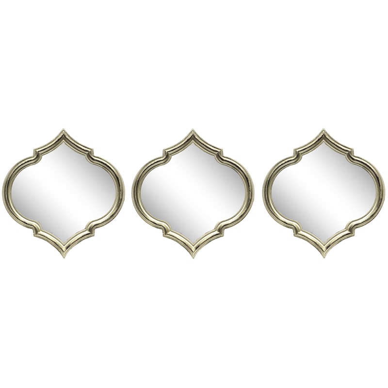 10x10 Champagne 3 Piece Mirror Set At Home Quatrefoil key ring by alexander girard, $26. athome