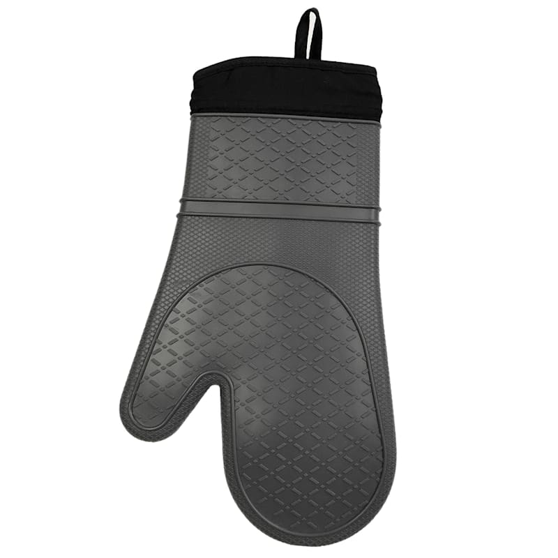 SILICONE OVEN MITT- DK GREY | At Home