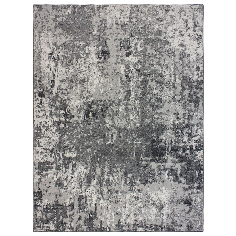 D434 Aria Abstract Gray Area Rug 5x7 At Home