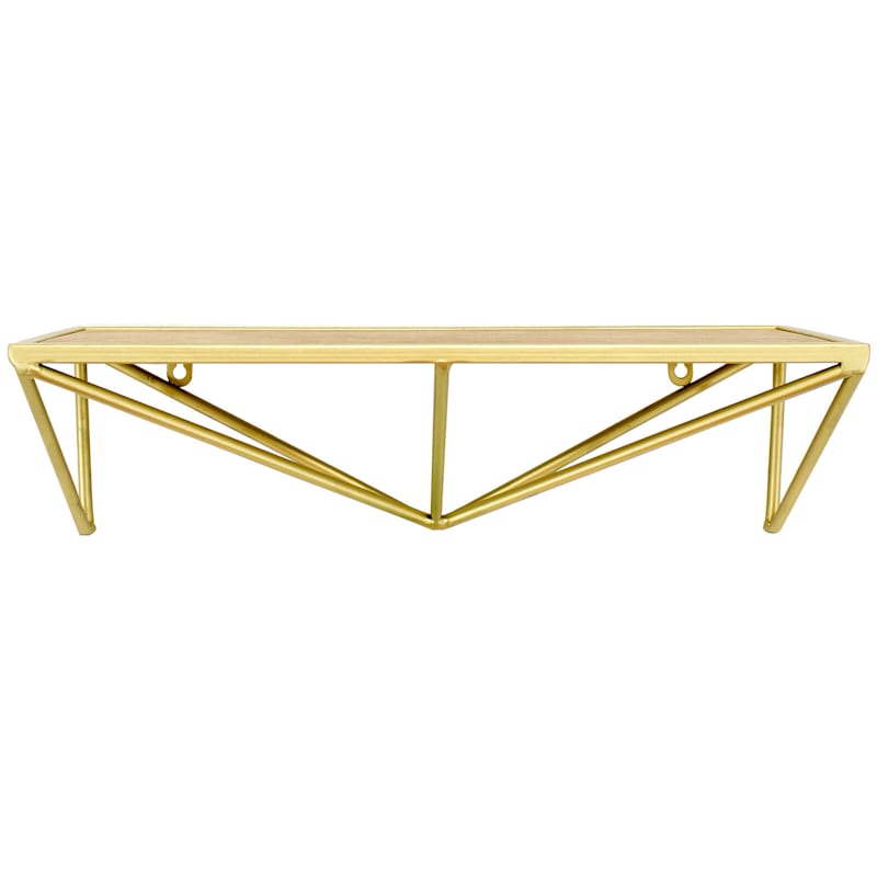 18in Geometric Metal Wood Shelf At Home Geometric metal wire wall shelf. 18in geometric metal wood shelf at home