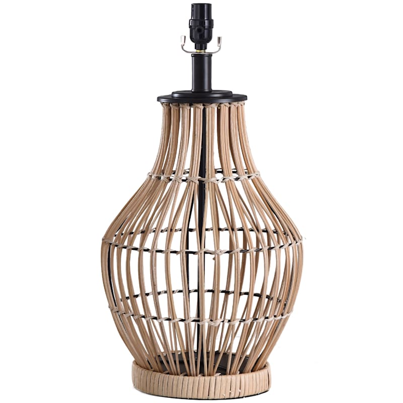 wicker basket table lamp