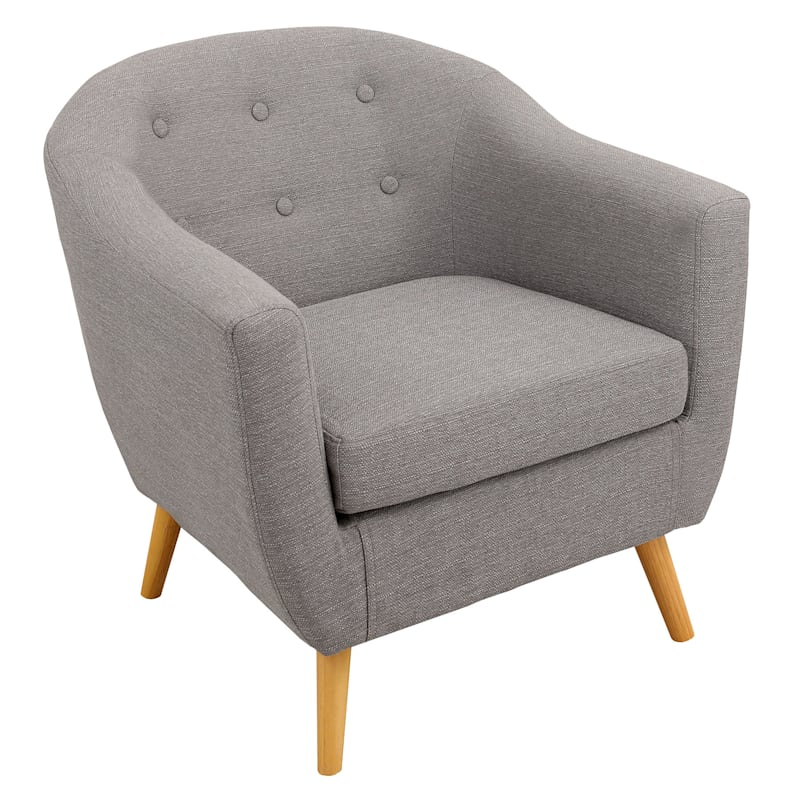 Rockwell Grey Mid Century Modern Accent Chair At Home