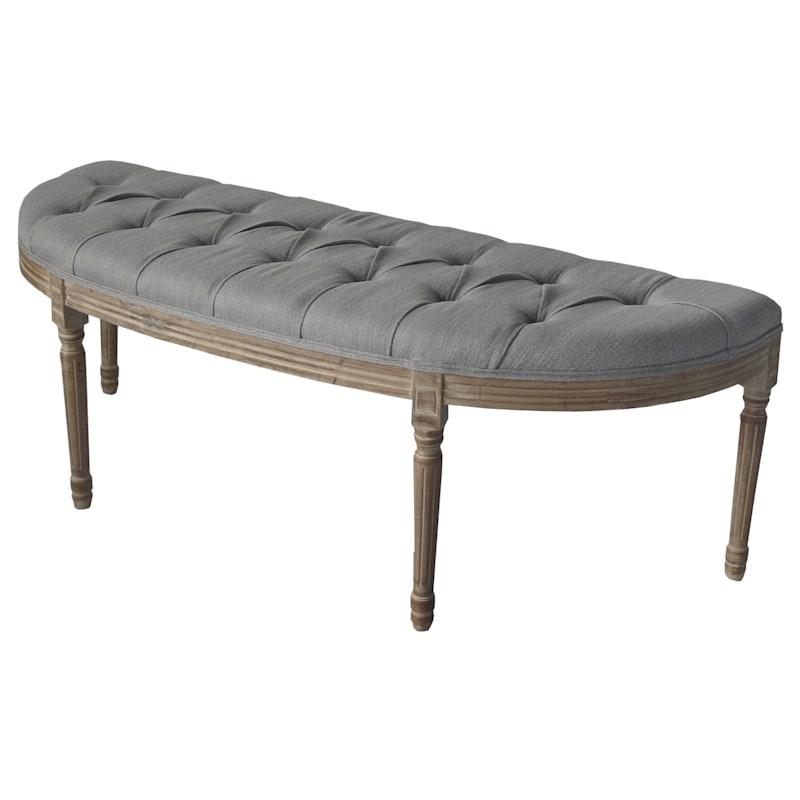 curved bedroom bench