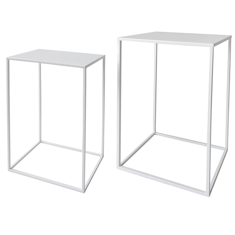 Rectangle Metal Soho Plant Stand White Large At Home Change of planmaudethesunfloweri originally planned to buy two of the lindved side tables to use next to our bed, but they would've been too large (even with. rectangle metal soho plant stand white
