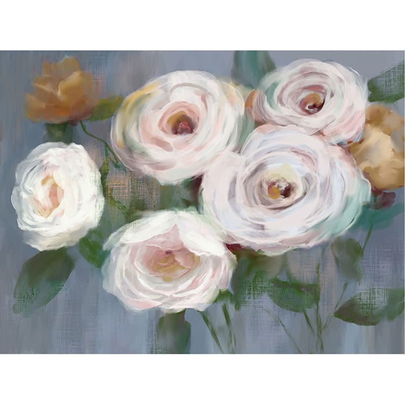 Blush Pink Roses Textured Art On Canvas 30 X 40 At Home Next day delivery and free returns available. at home store