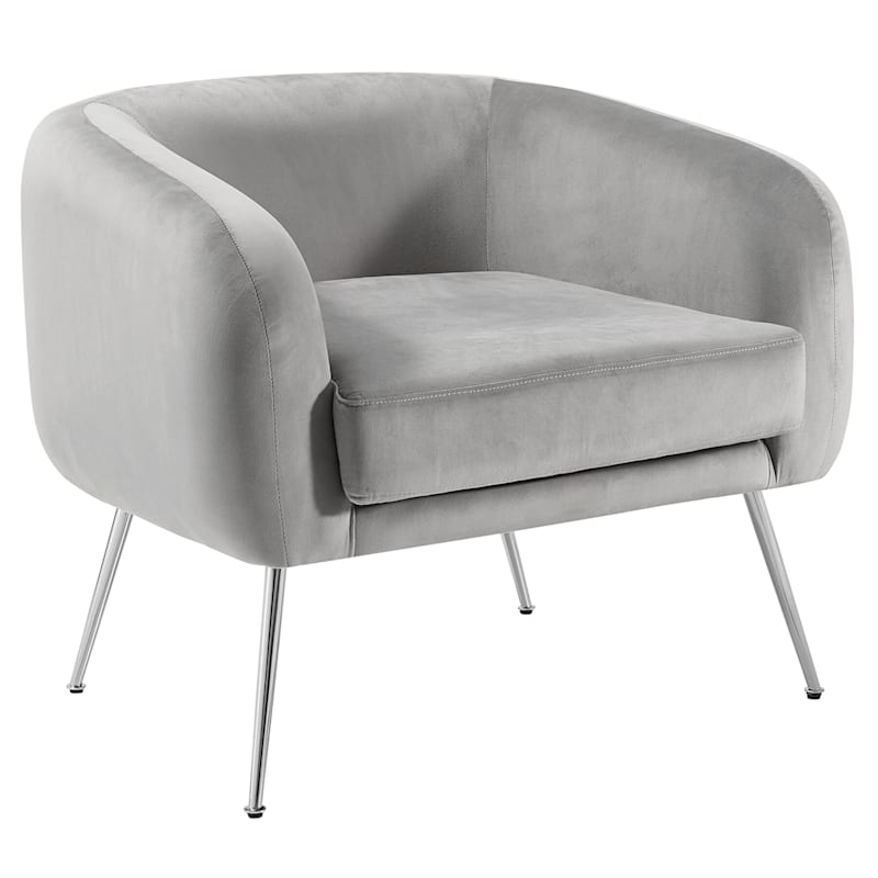 accent chair with silver legs