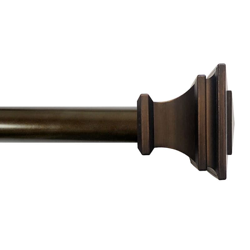 Mitchell Bronze 1 Inch Square Adjustable Curtain Rod 18-36 ...