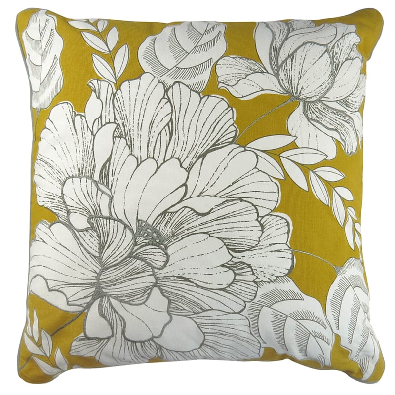 Natalie Oversize Peony Pillow 18x18 At Home