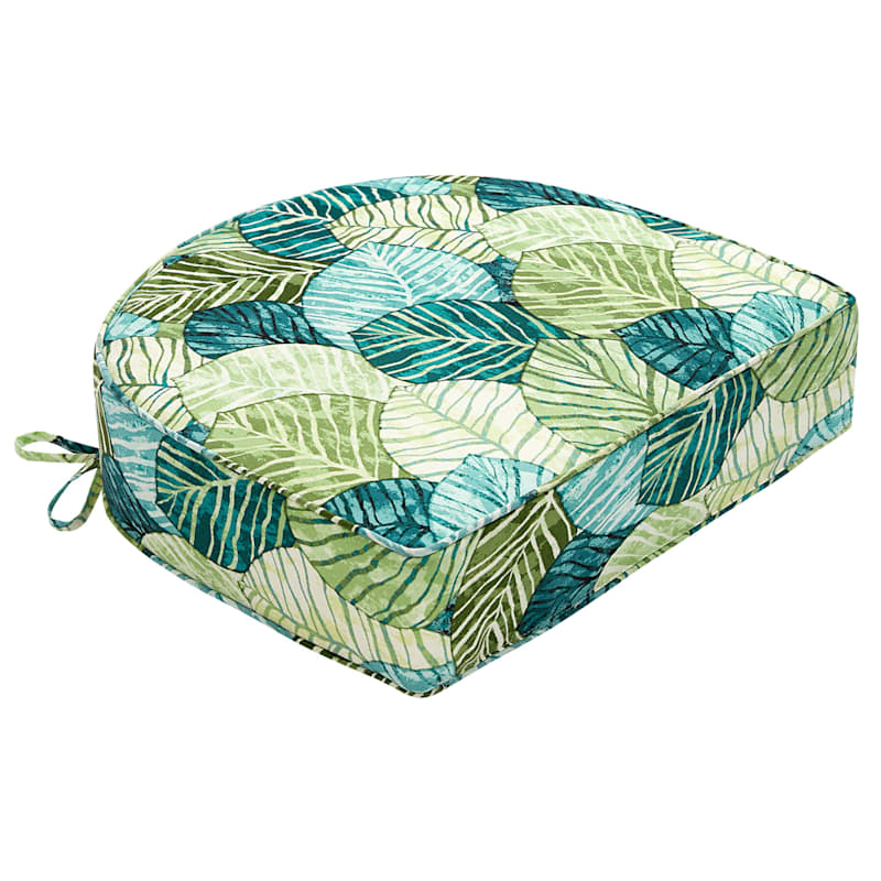 Green Belize Outdoor Curve Back Seat Cushion At Home