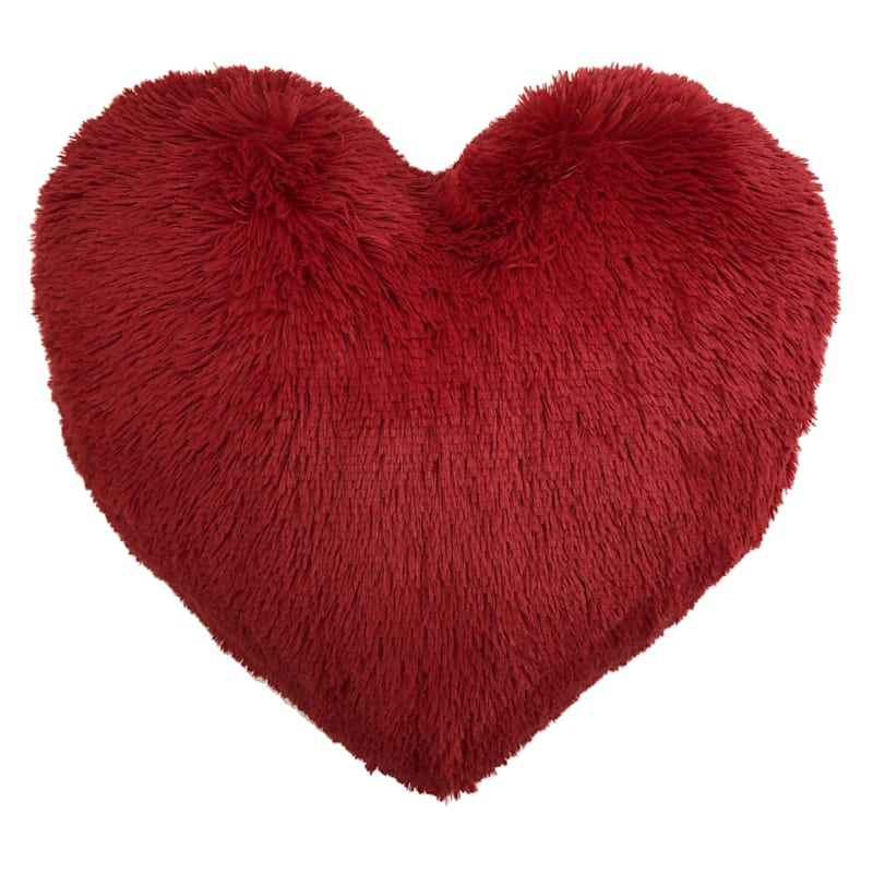 Red Heart Shape Luxe Shag Plush Pillow At Home Salt and pepper shakers red apple & pear fruit shaped ceramic euc. red heart shape luxe shag plush pillow