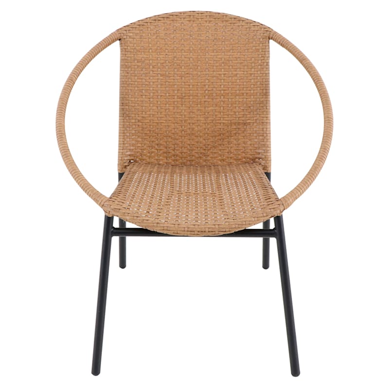 Round Geo Wicker Chair At Home