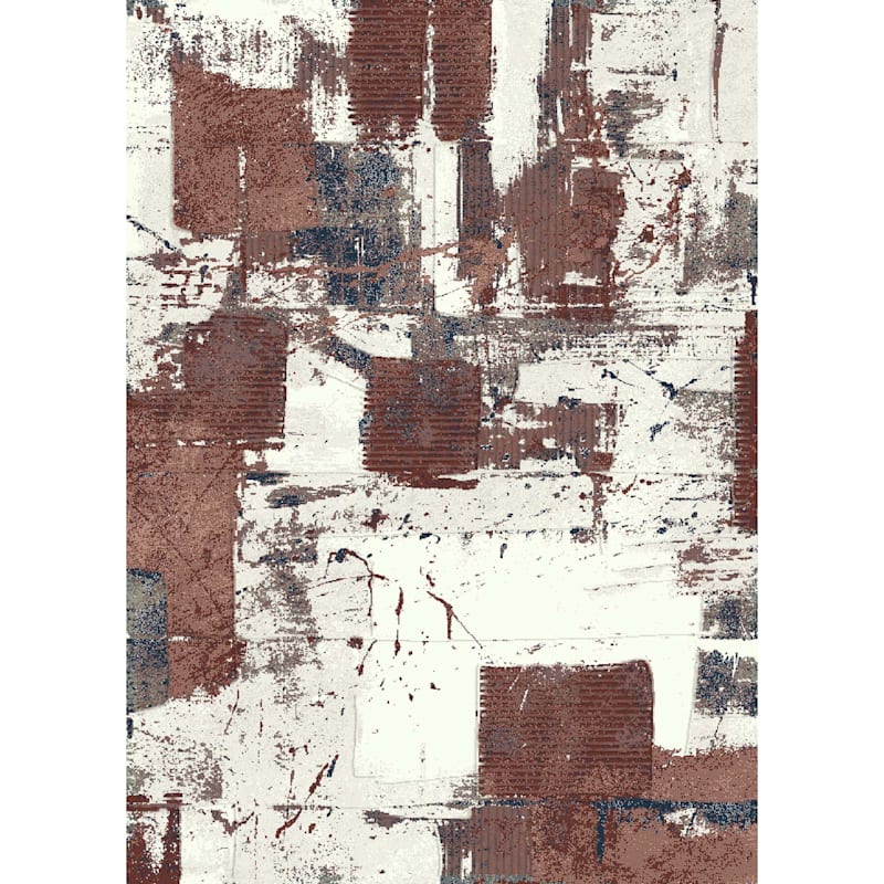 B626 Ascot Cream Abstract Area Rug 5x7 At Home