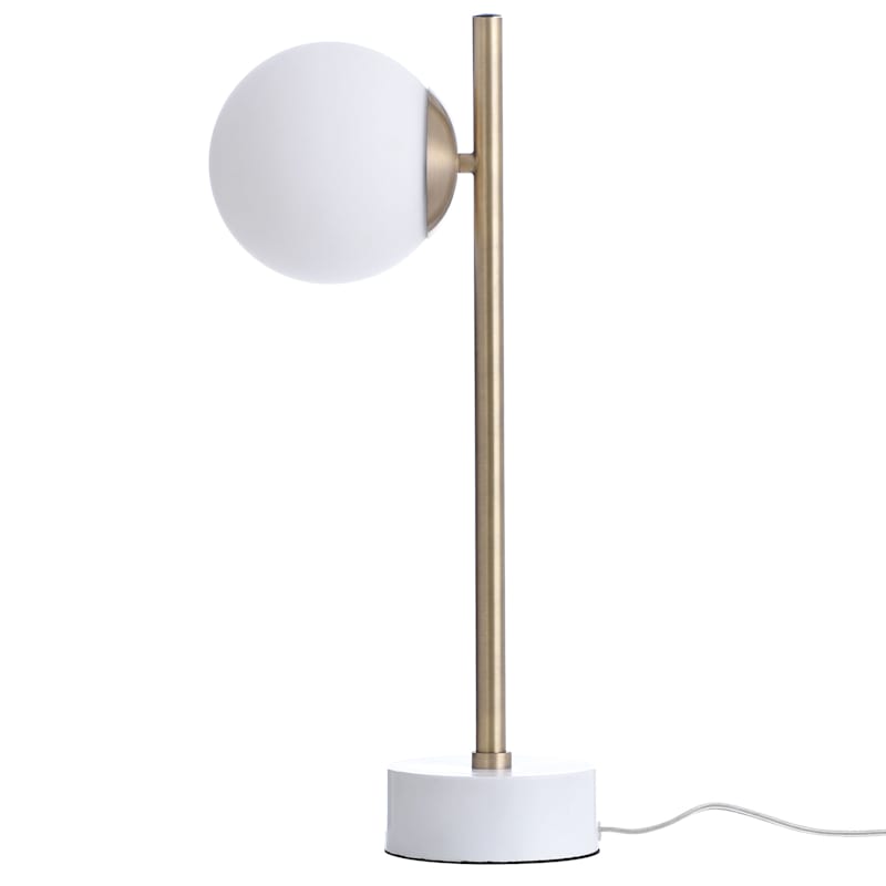 20in White Glass Gold Metal Task Lamp At Home Free shipping on orders over $35. 20in white glass gold metal task lamp