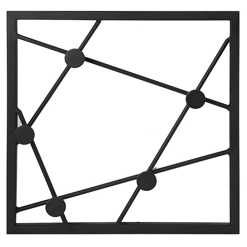Greer Square Wall 5 Hook Black At Home Greer Square Wall 5 Hook Black At Home