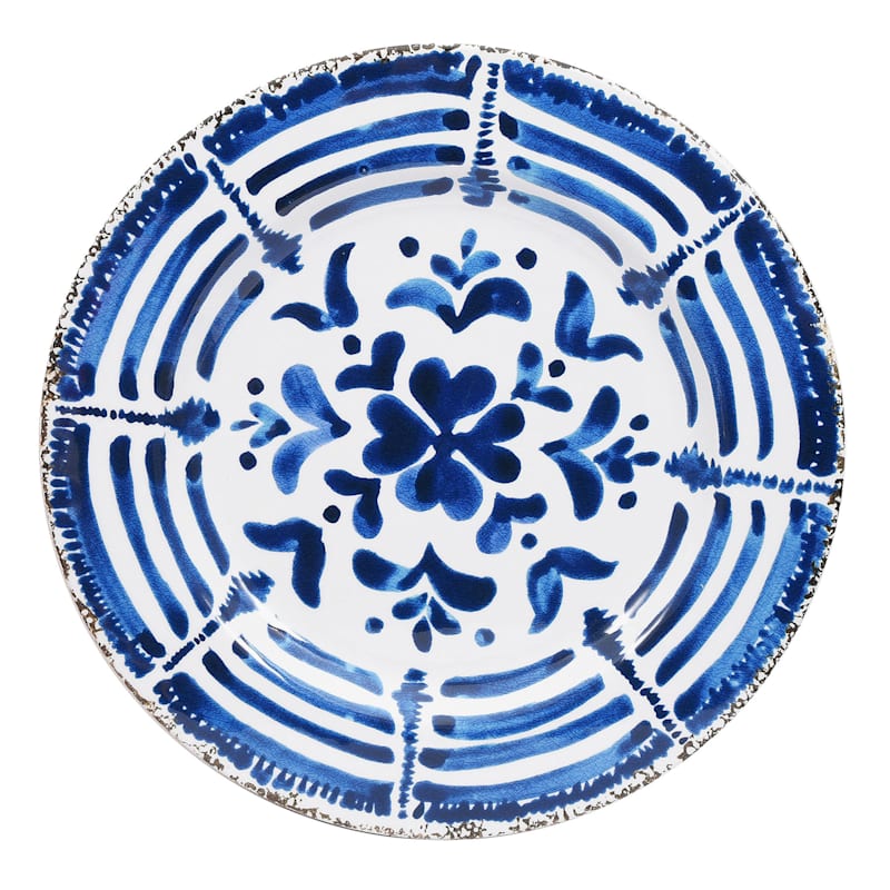 Portugal Floral Pattern Melamine Dinner Plate | At Home