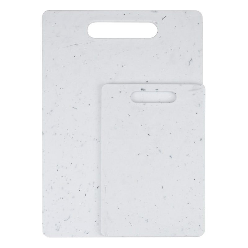 2 Piece White Marble Cutting Board At Home Shop commercial cutting boards and butcher blocks for prepping meats, vegetables, & more. athome