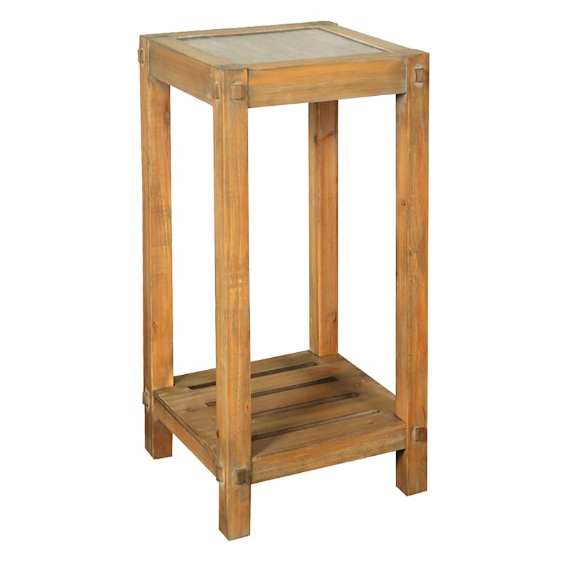 Metal Top Plant Stand With Wood Legs Small At Home Funky junk made a super stylish and functional plant stand out of a ladder. metal top plant stand with wood legs