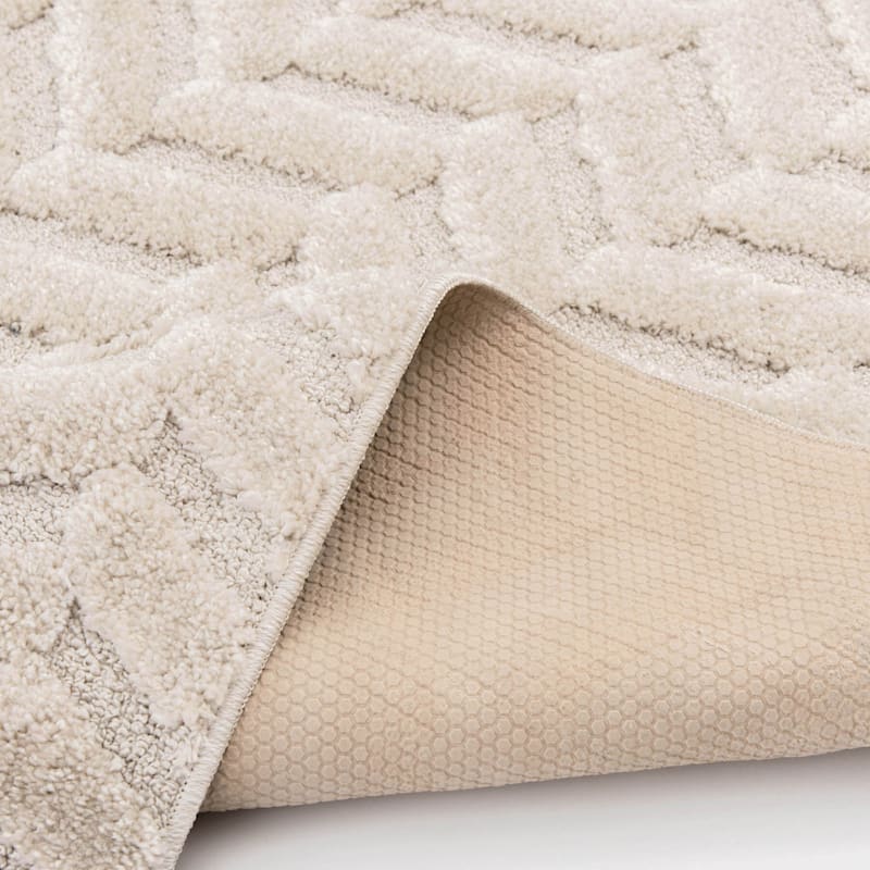 Ronin Ivory Tufted Area Rug With NonSlip Back, 3x5 At Home