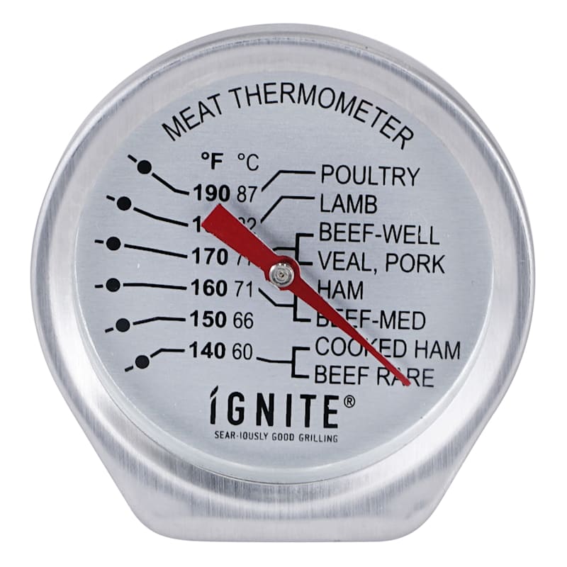 Analog LeaveIn Meat Thermometer & Stainless Steel Probe At Home