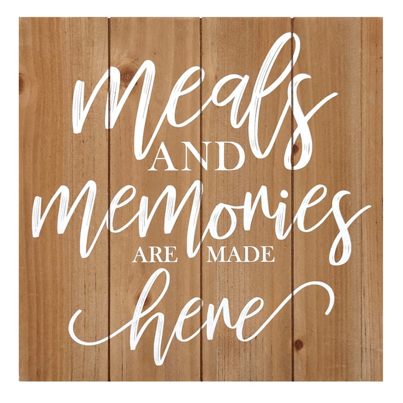 12x12 Meals And Memories Are Made Here Planked Wood Wall Art At Home 12x12 Meals And Memories Are Made Here Planked Wood Wall Art At Home