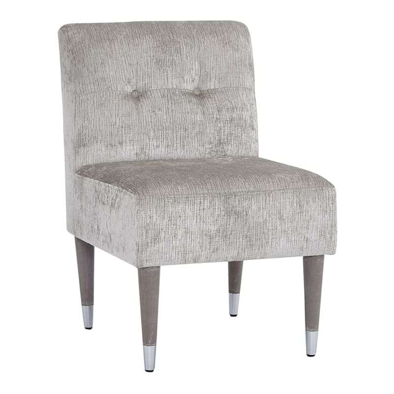 accent chair with silver legs